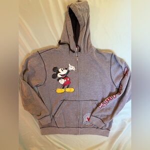 Vintage Disney store Mickey Mouse zip up hoodie jacket size large L